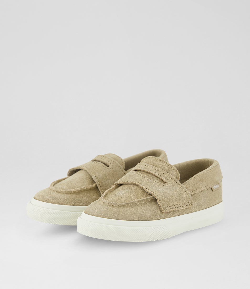 53 Toddler Incense Beige Marshmallow White Suede Loafer
