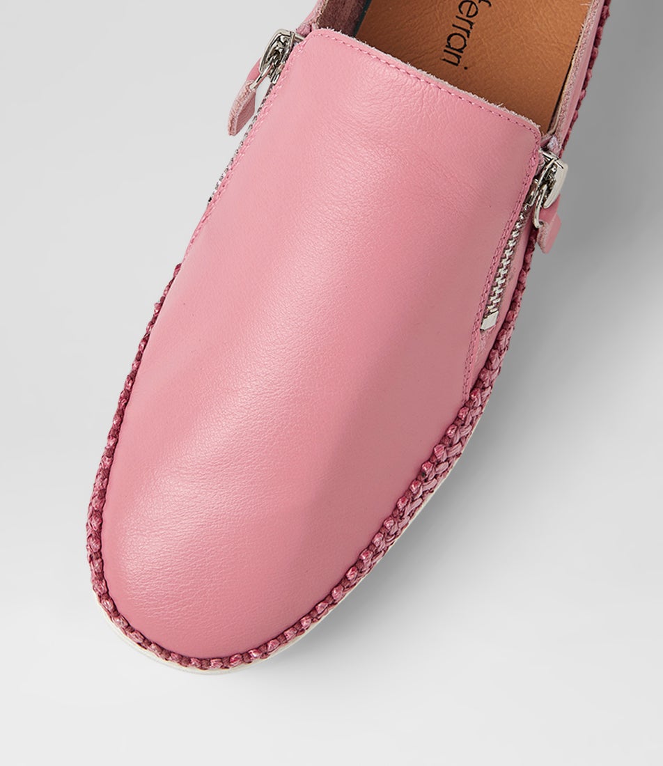Ashli Berry Weave Leather Slip-Ons