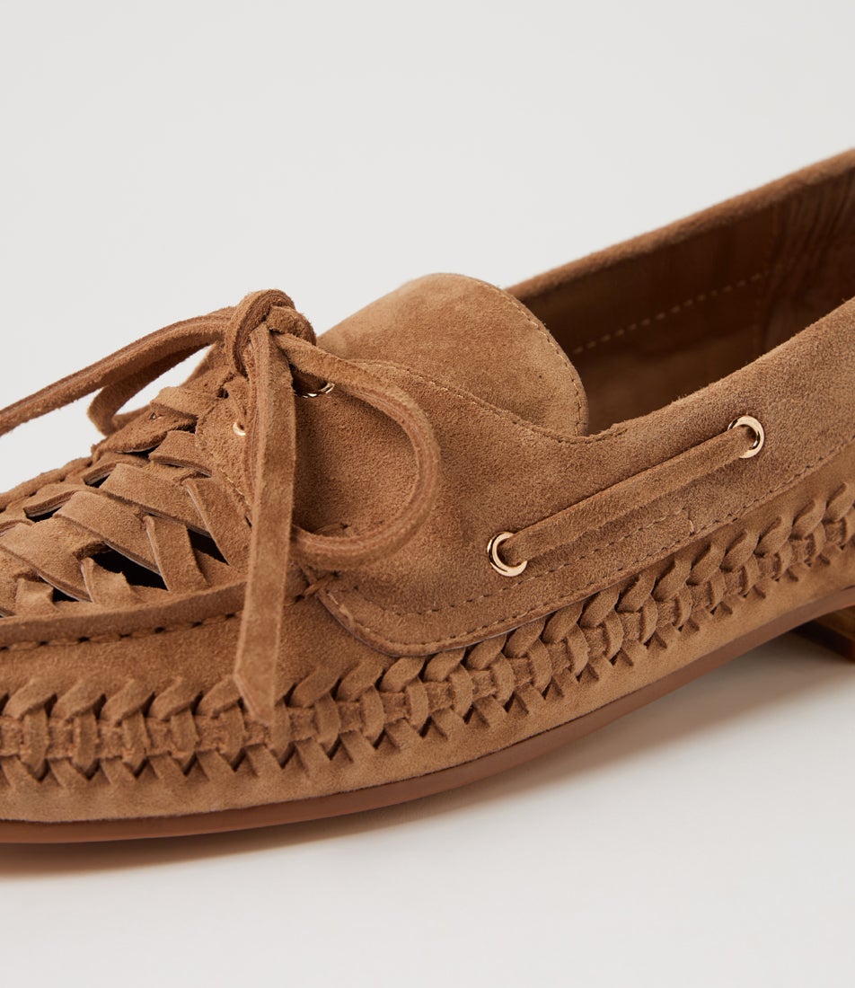 Raella Light Choc Suede Loafers