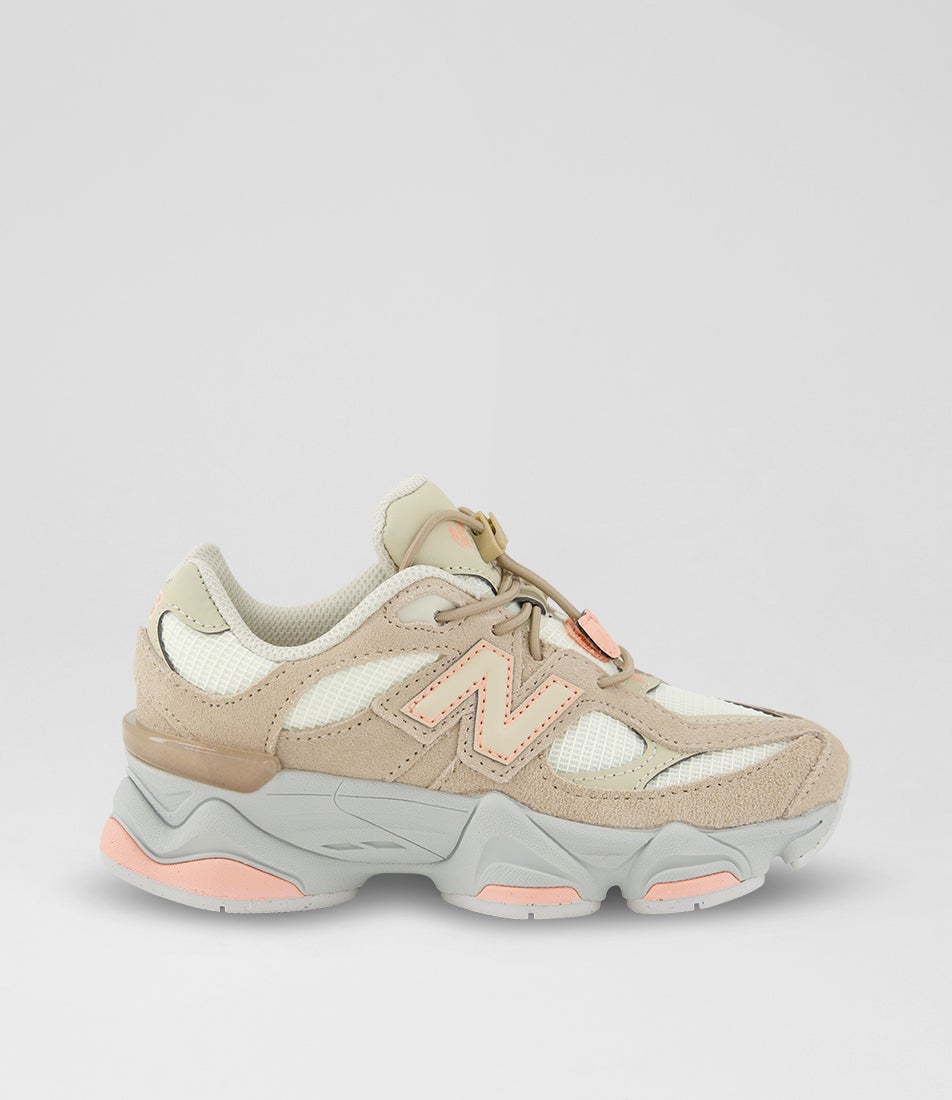 9060 Junior Mindful Grey Pink Lemonade Suede Sneakers