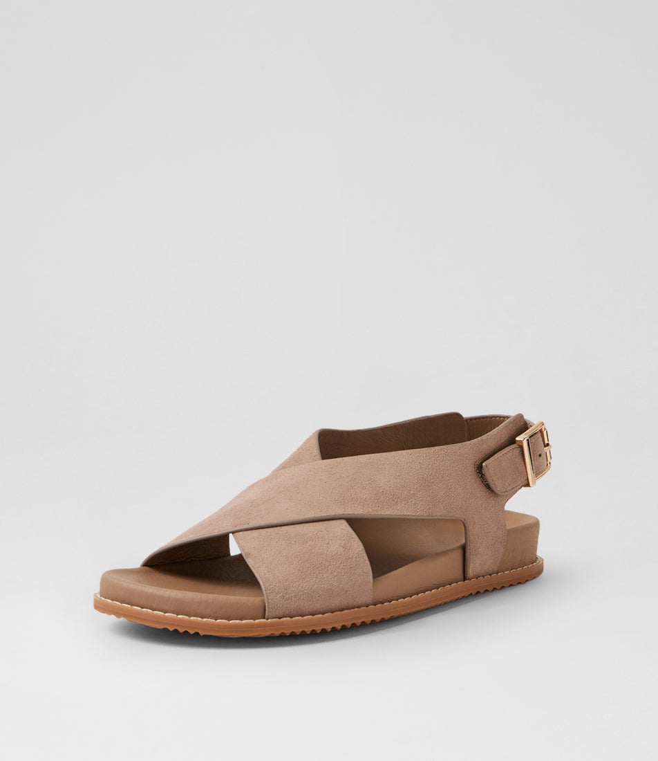 Hanako W Taupe Suede Sandals