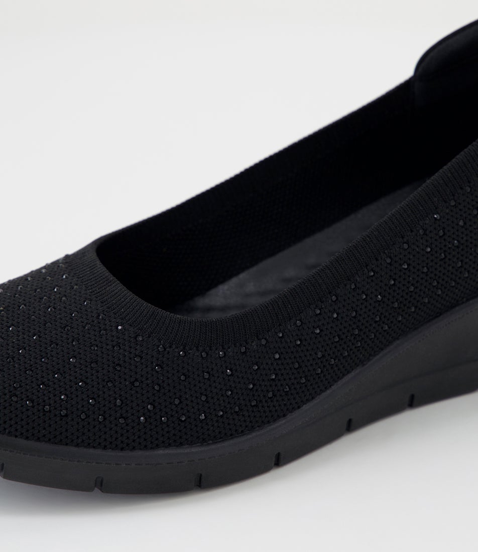 Elissa Black Multi Flat Shoes