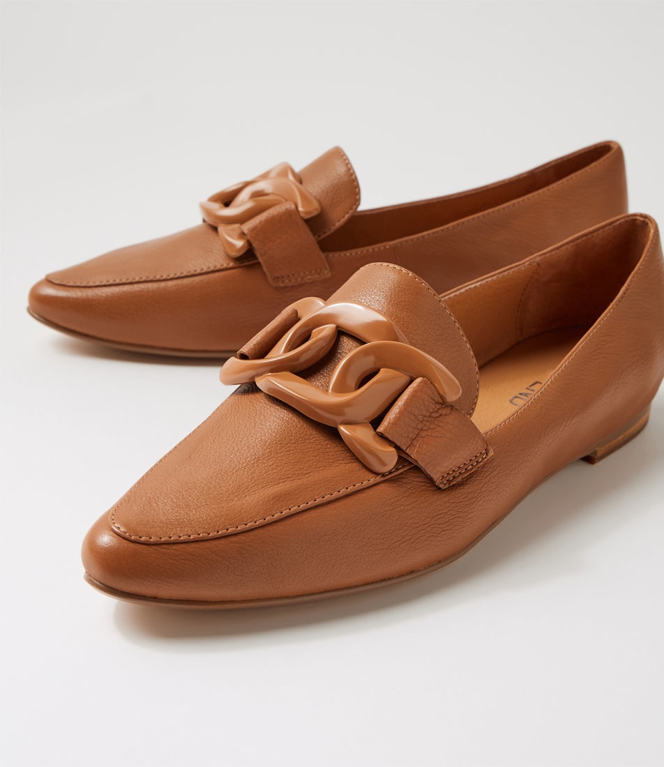 Socoros Dark Tan Leather Loafers