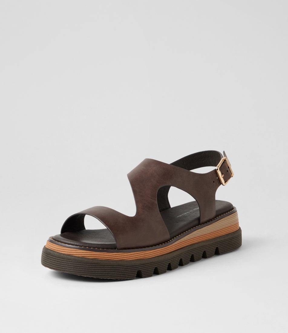 Satsuki Choc Leather Sandals