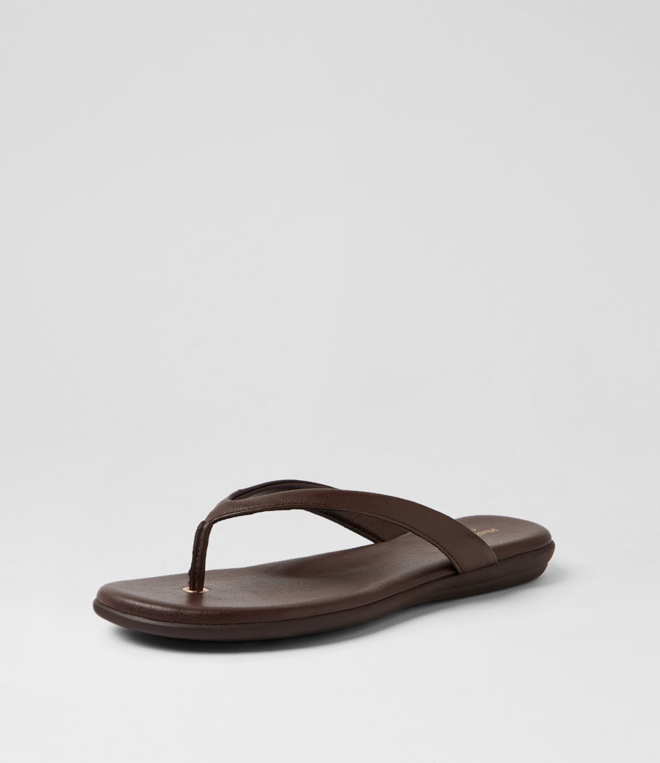 Kora Espresso Leather Thongs
