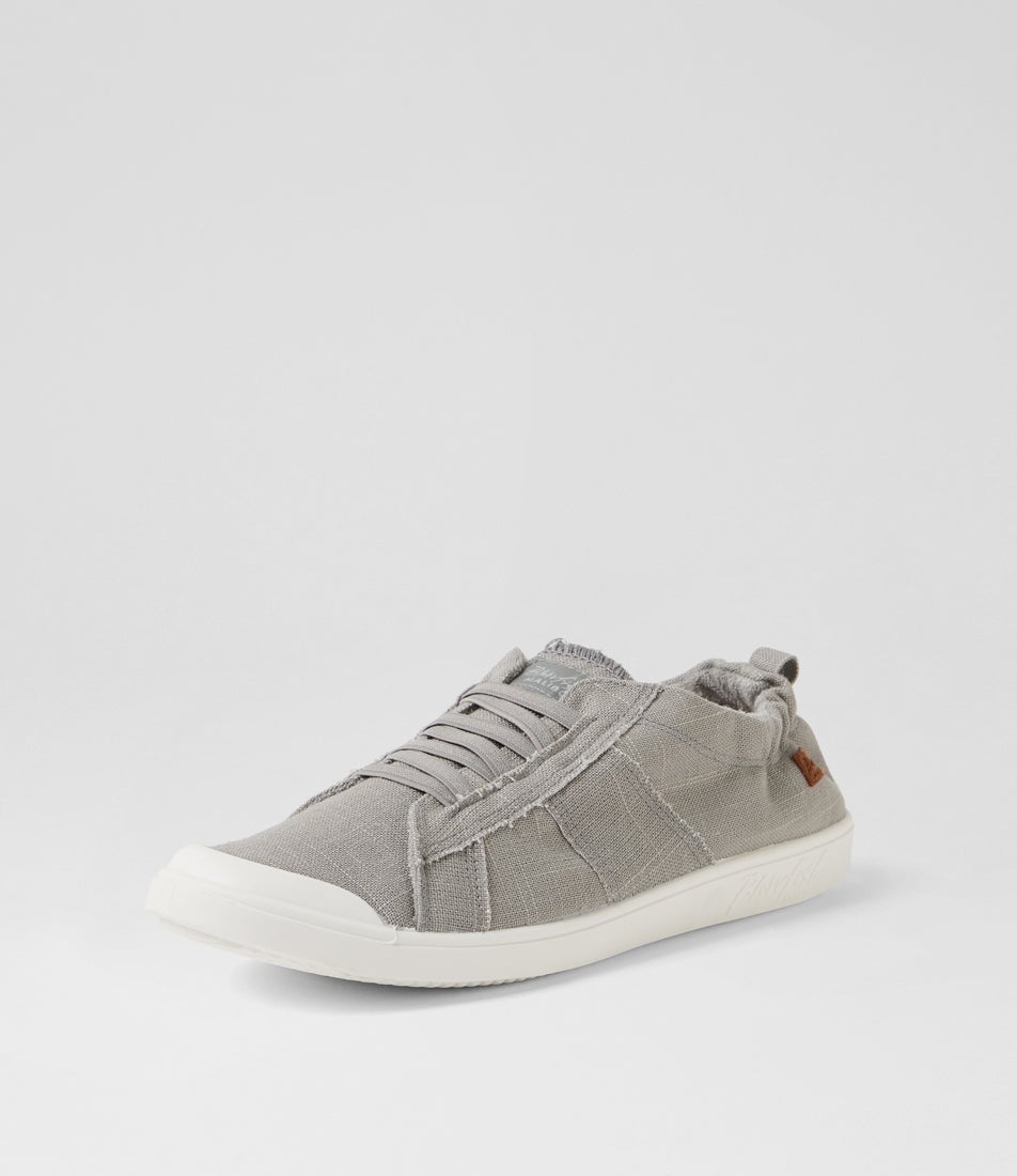 Vex Fog Grey Washed Linen Sneakers