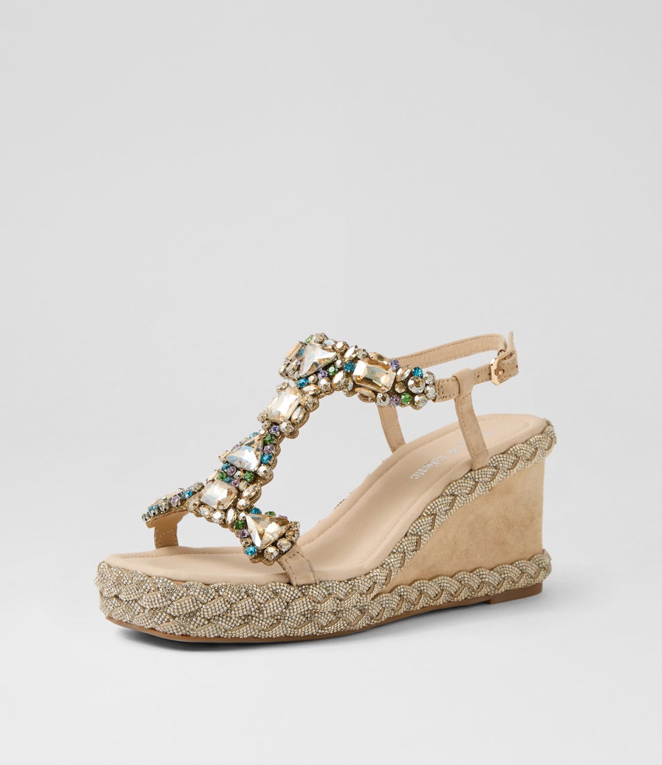 Vallda Latte Suede Sandals