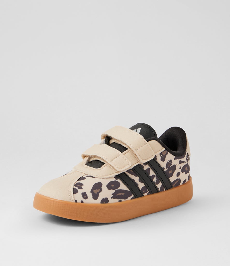 Vl Court 3 Cf I Toddler Crystal Linen Black Khaki Sneakers