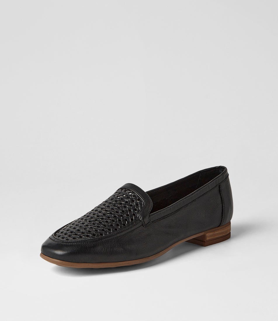 Tillis Black Natural Leather Flat Shoes