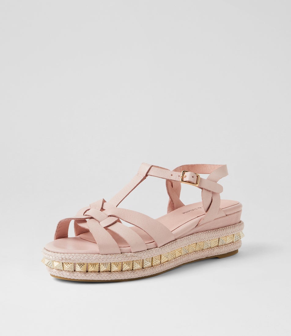 Malva Palest Pink Leather Sandals