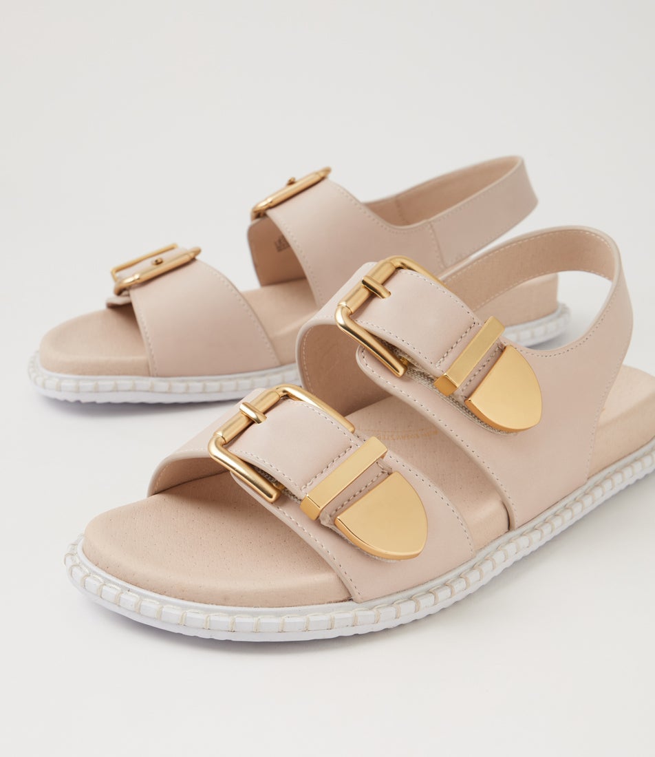Iwell W Almond Leather Sandals