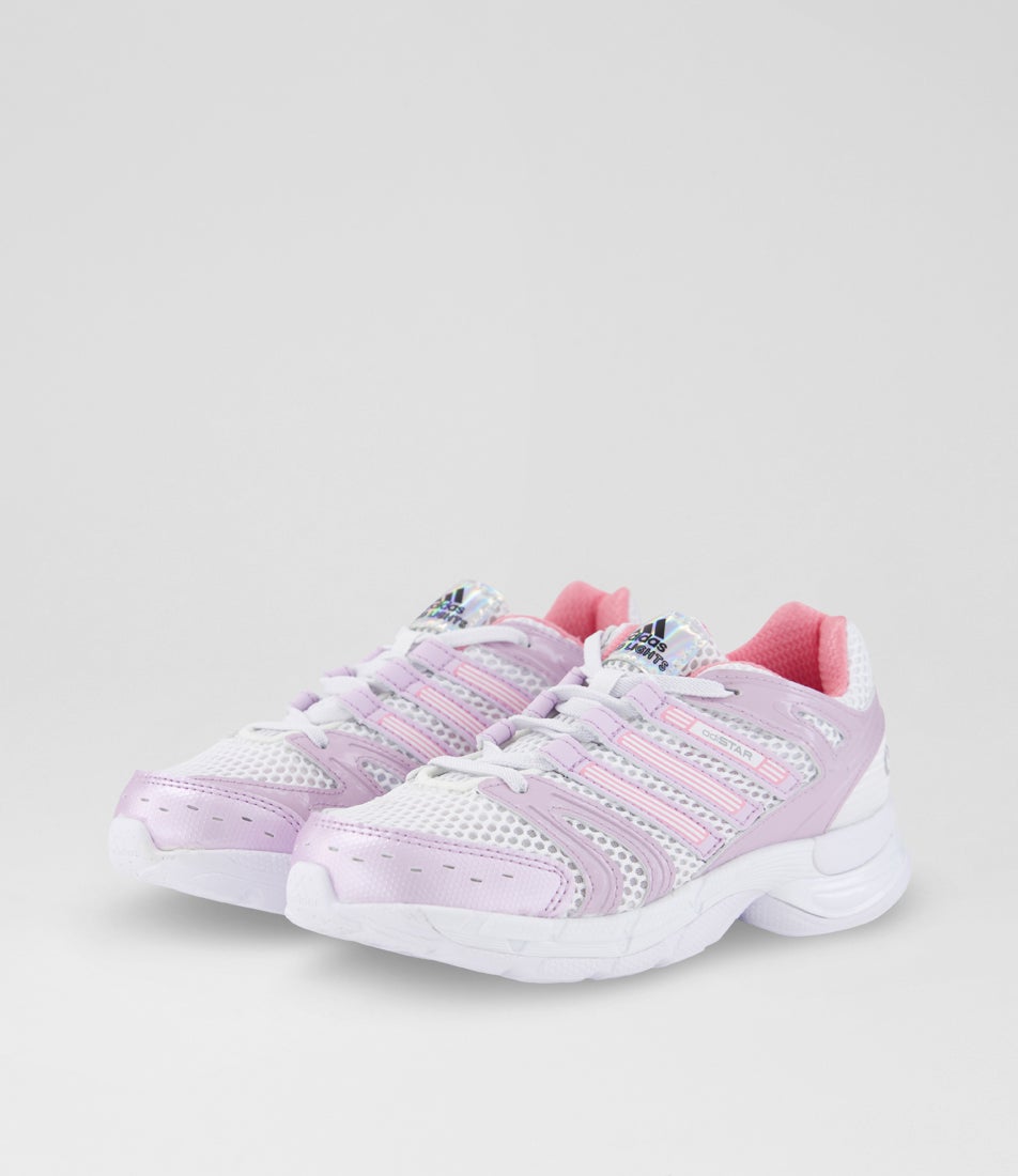 Adistar Control Led Junior White Ice Lavender Bliss Pink Mesh Sneakers