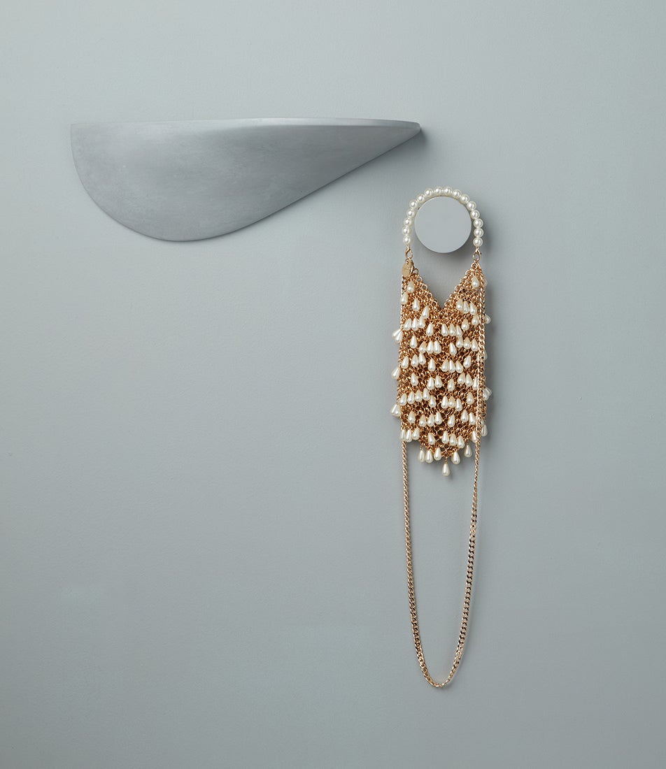 Jaden Pearl Champagne Clutch