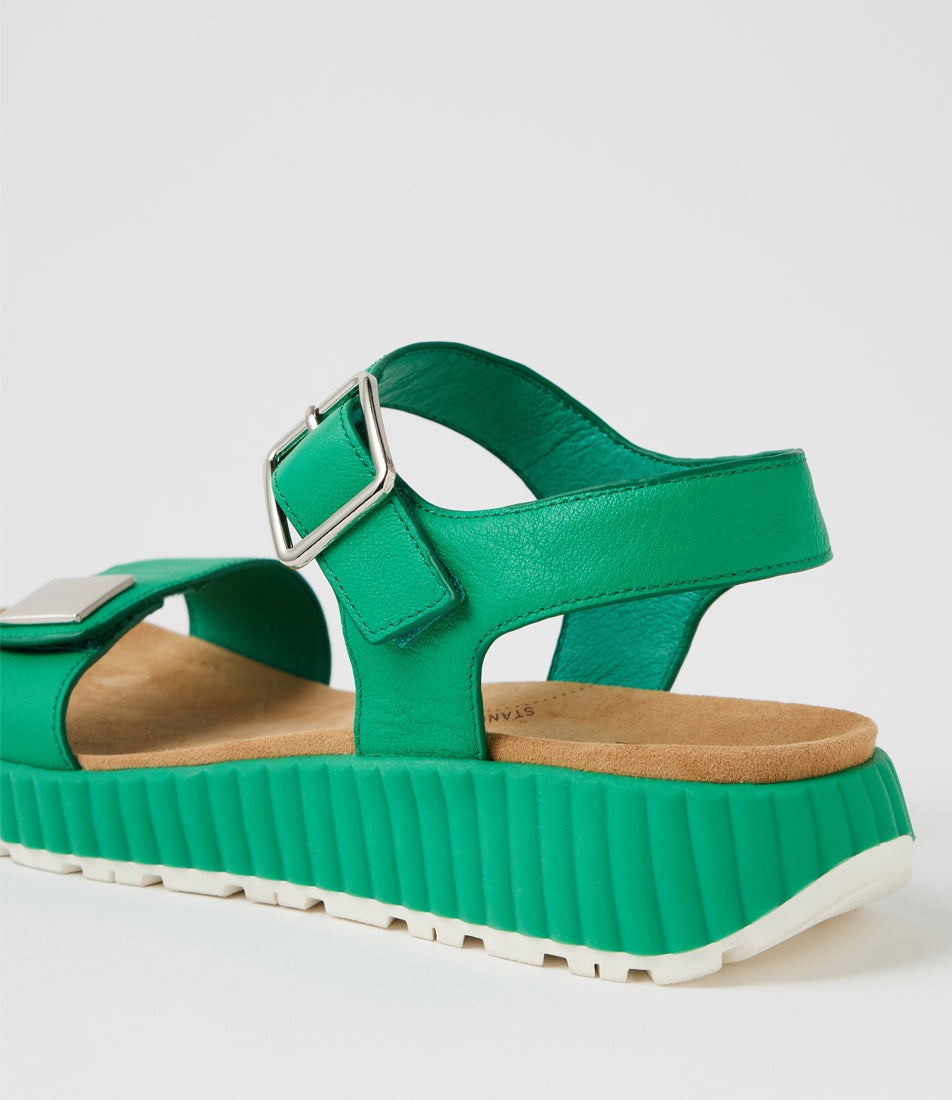 Littla W Emerald Leather Sandals