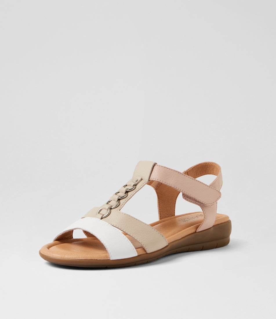 Frankie2 White Multi Sandals