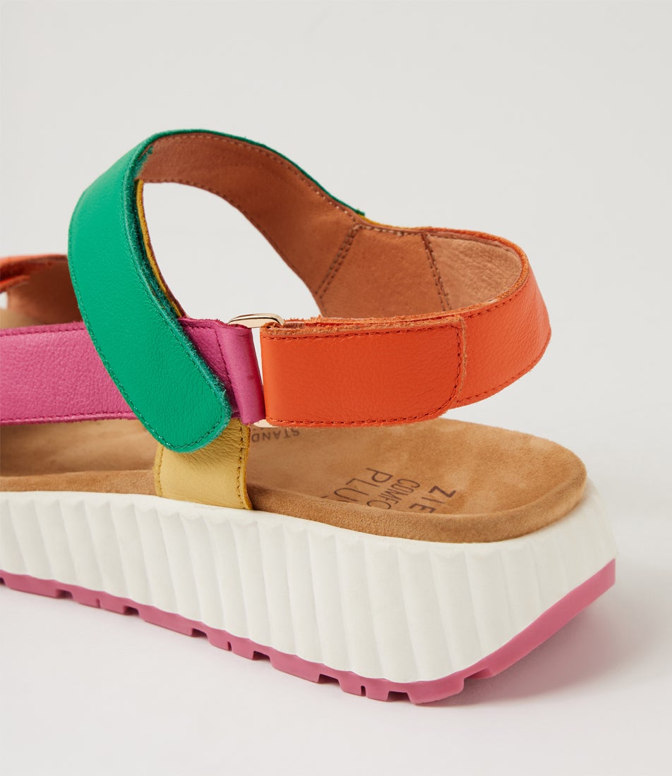 Lomar W Bright Multi Leather Sandals