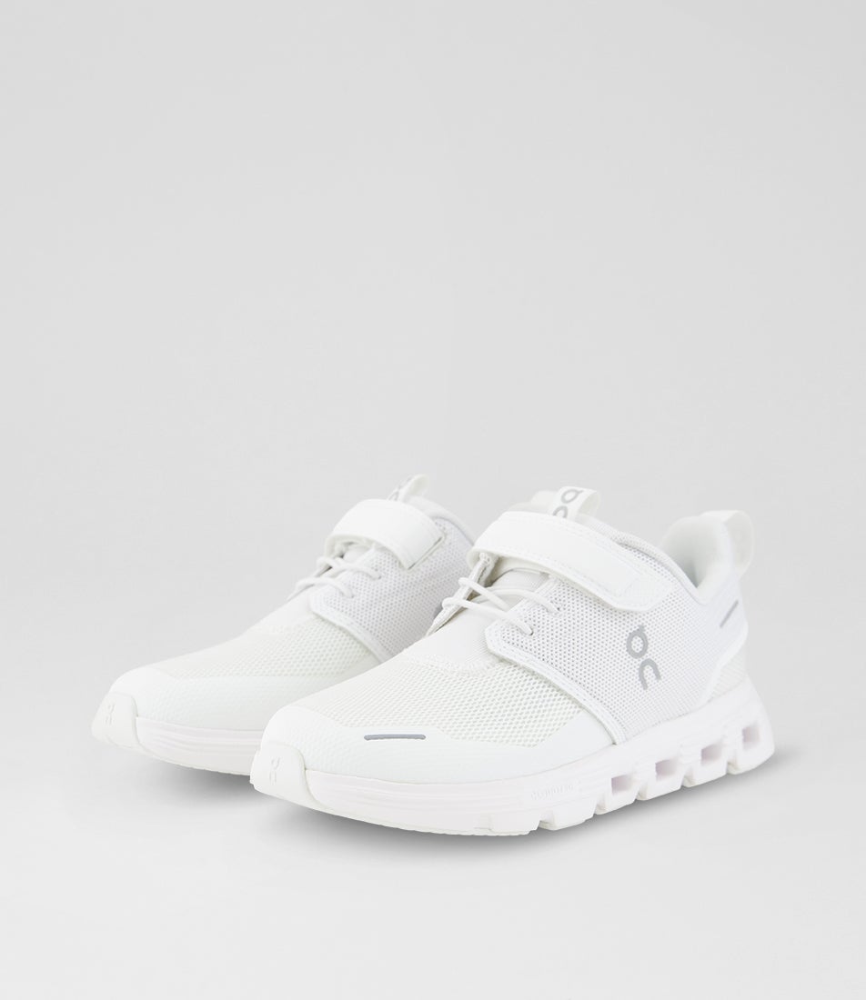 Cloud Play 2 Junior White Fabric Slip On Sneakers