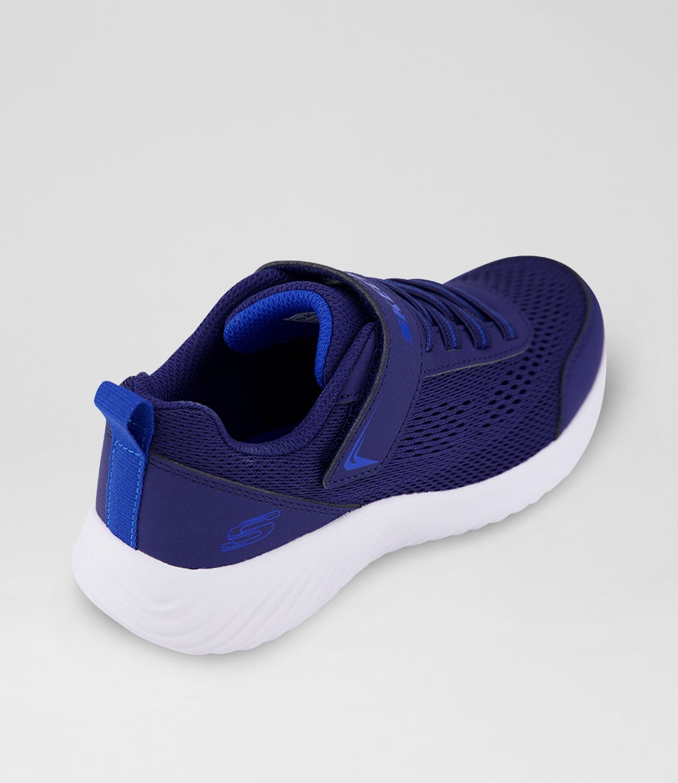 Bounder Junior Navy Fabric Slip On Sneakers