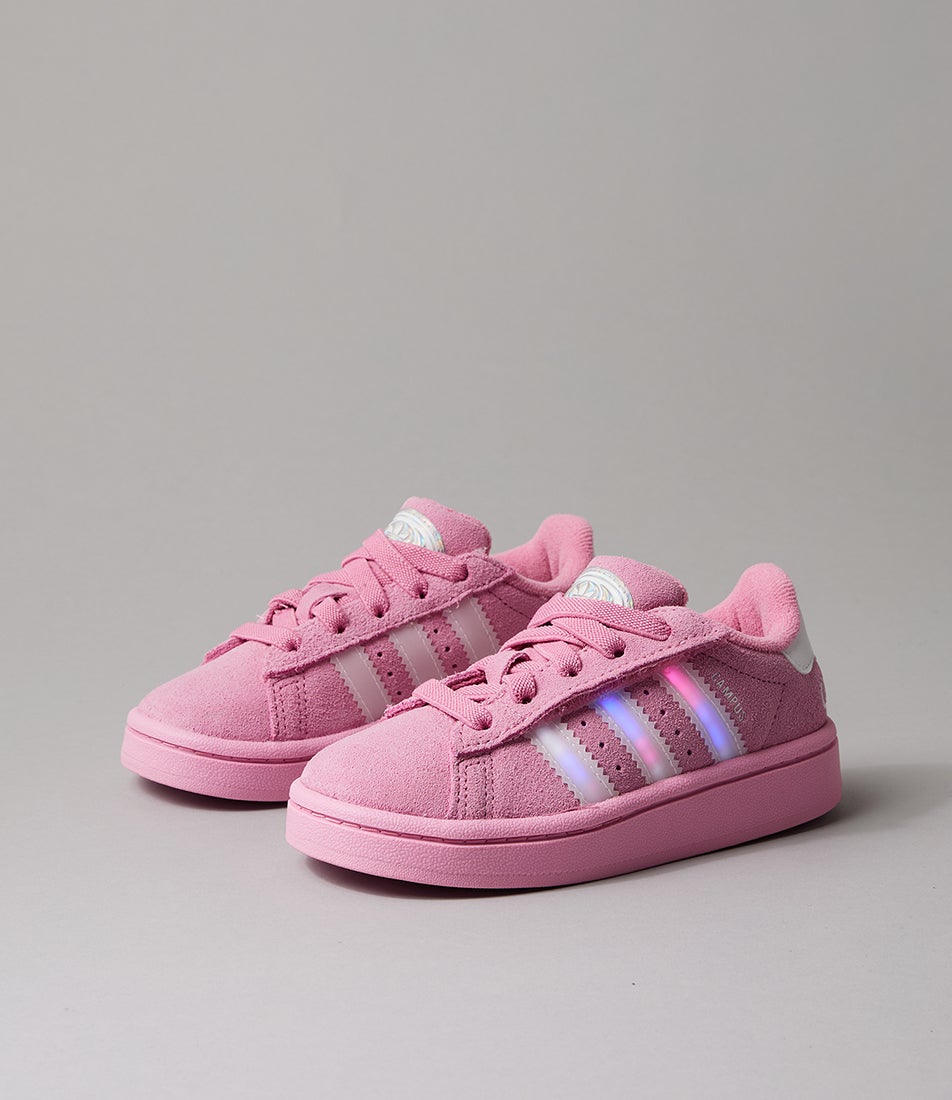 Campus 00 Led Toddler Tropic Bloom White Lucid Pink Suede Sneakers