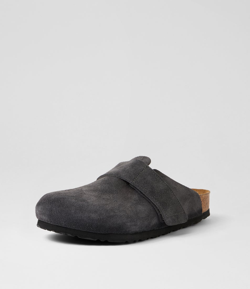 Loma Men's Charcoal Suede Slides