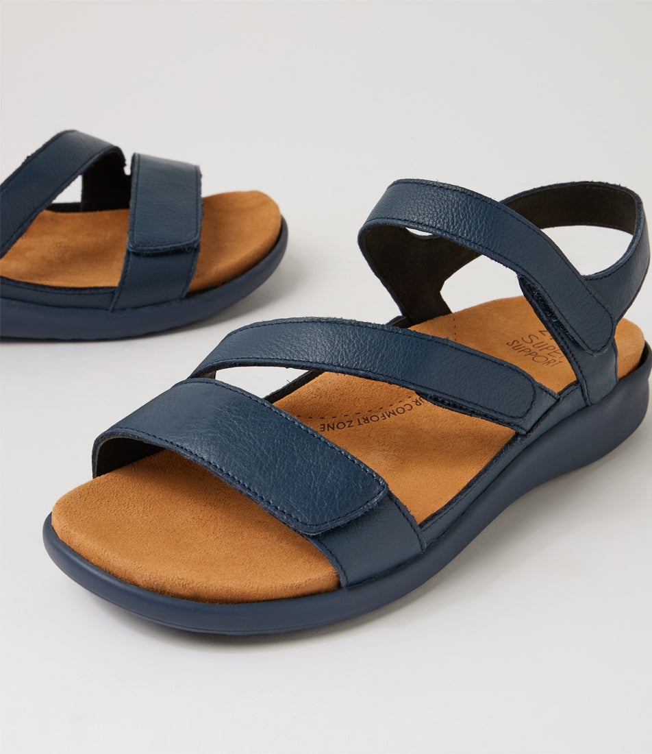 Boyde Xw Navy Leather Sandals