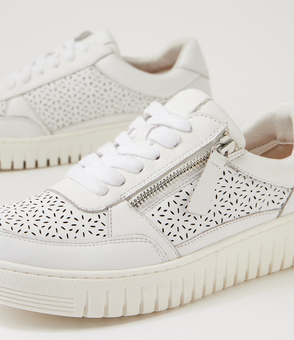 Hazlie White Leather Sneakers Hazlie White Leather Sneakers
