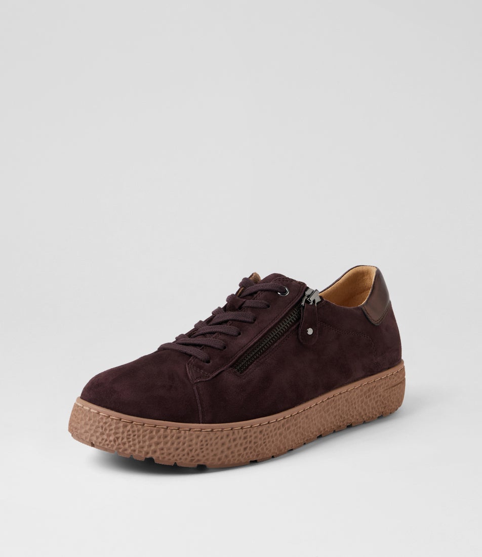 Oceanne Xw Choc Metallic Suede Leather Sneakers