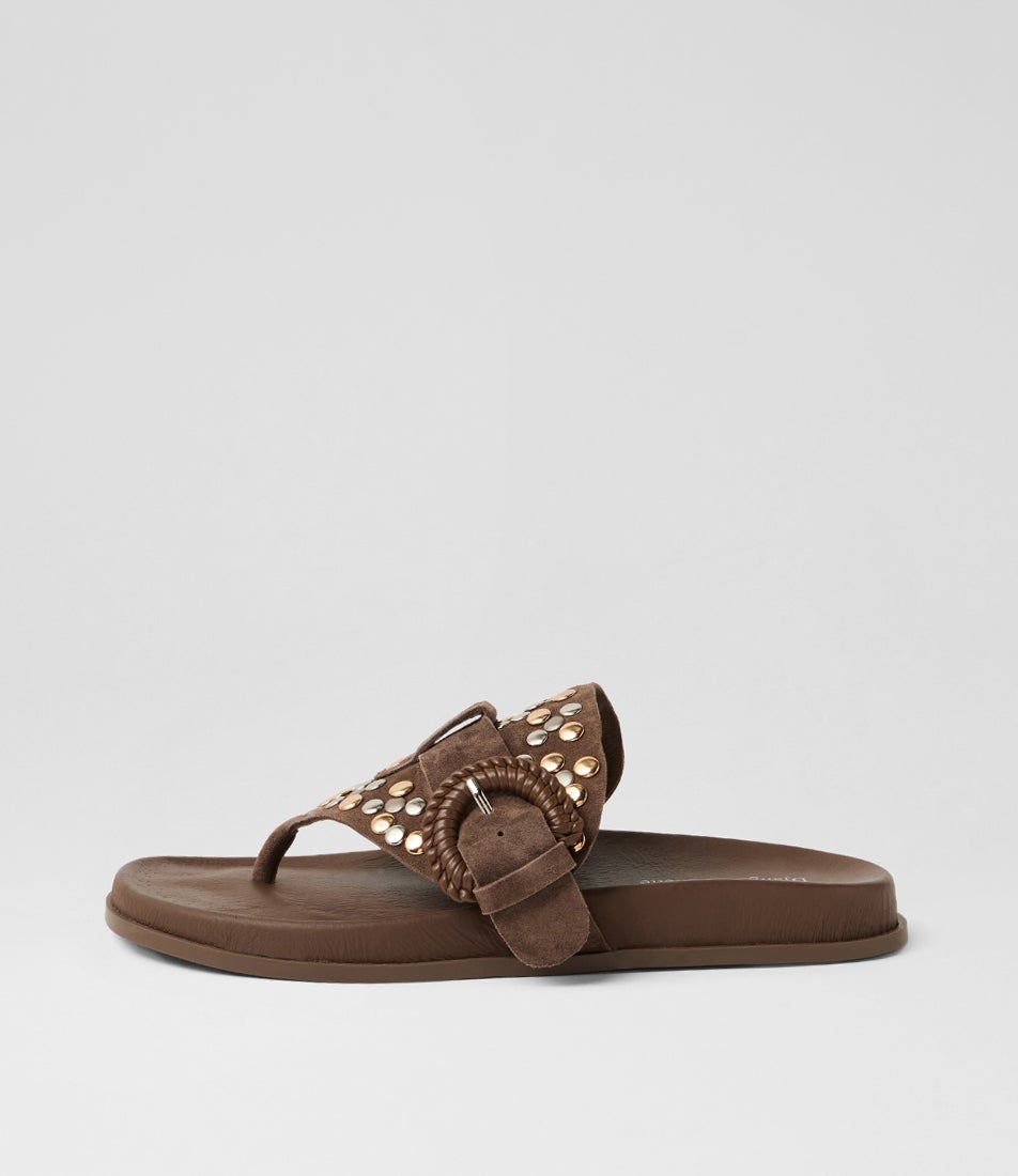 Taria Hot Choc Suede Sandals