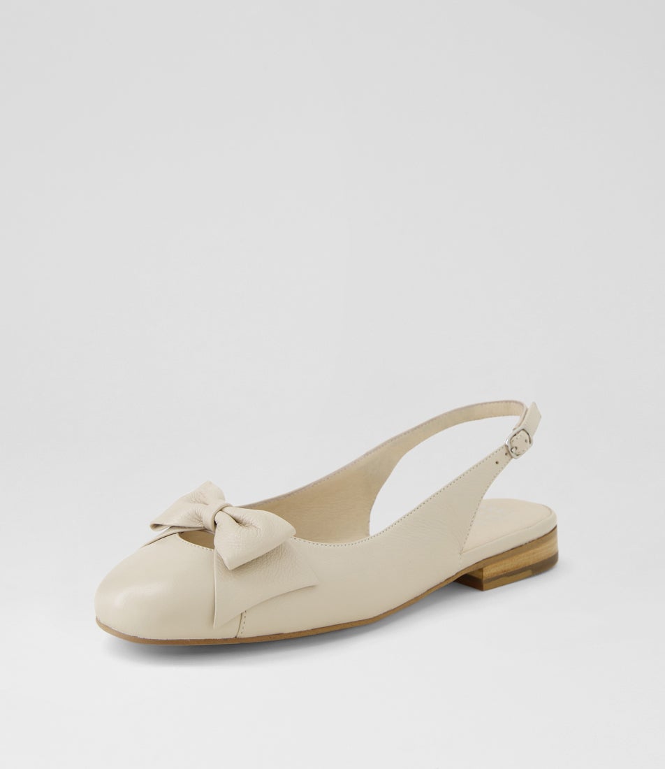 Deloe W Vanilla Leather Slingbacks Deloe W Vanilla Leather Slingbacks