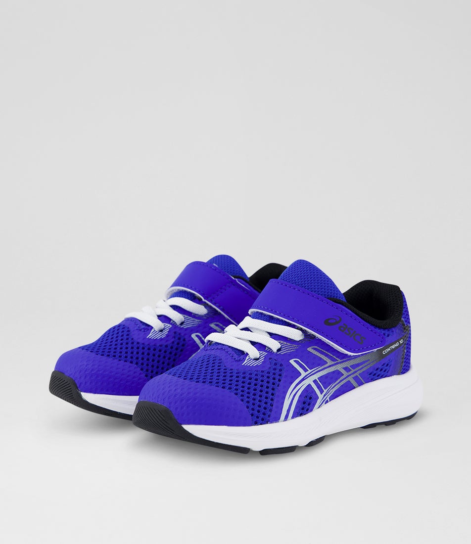 Contend 10 Toddler Neon Blue White Mesh Sneakers