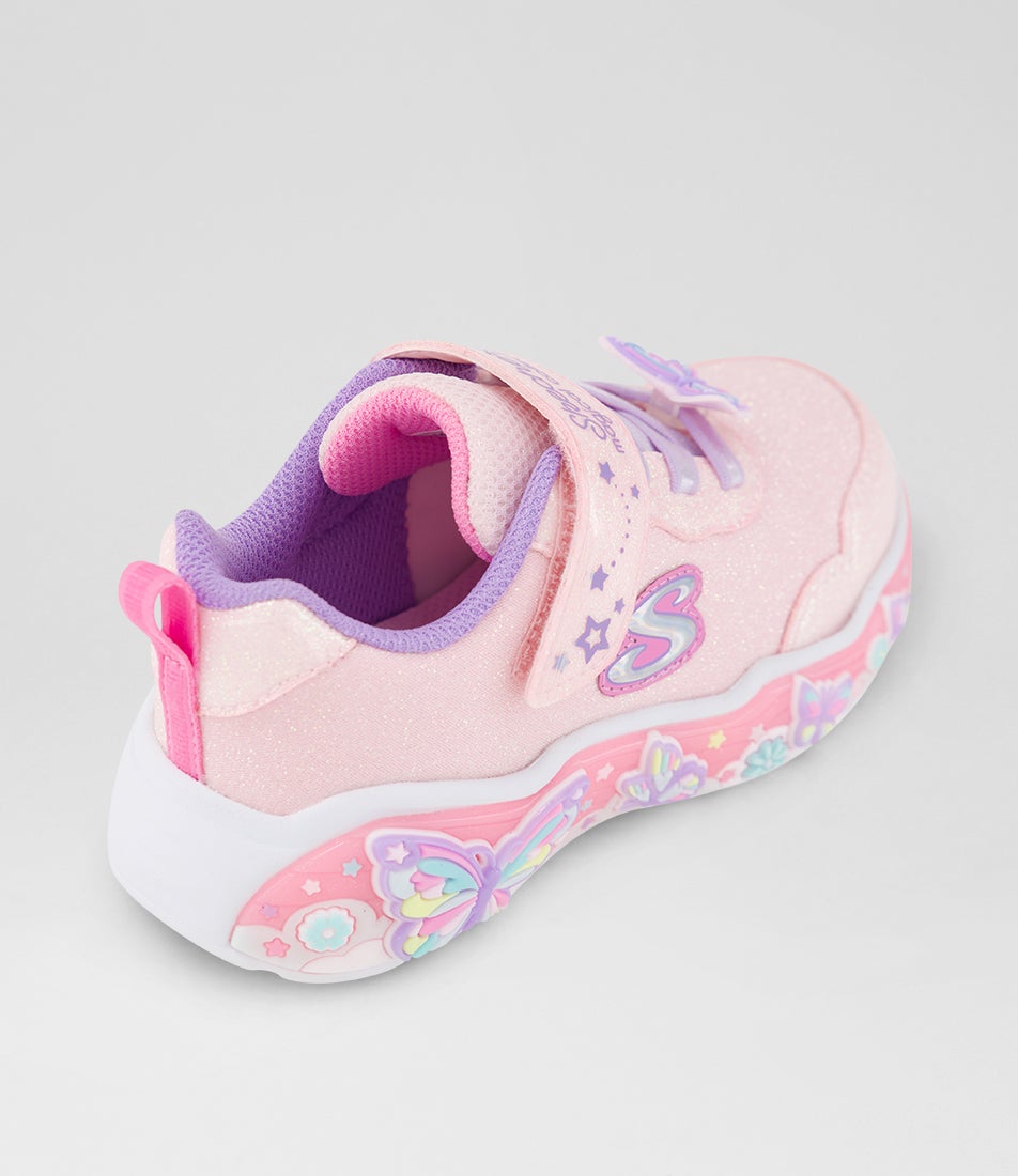 Butterfly Bliss Toddler Light Pink Multi Fabric Slip On Sneakers