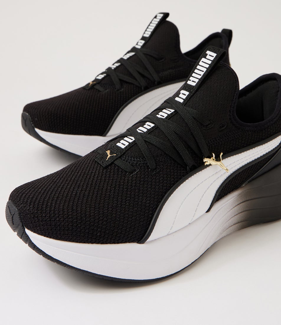 Softride Black White Mesh Sneakers