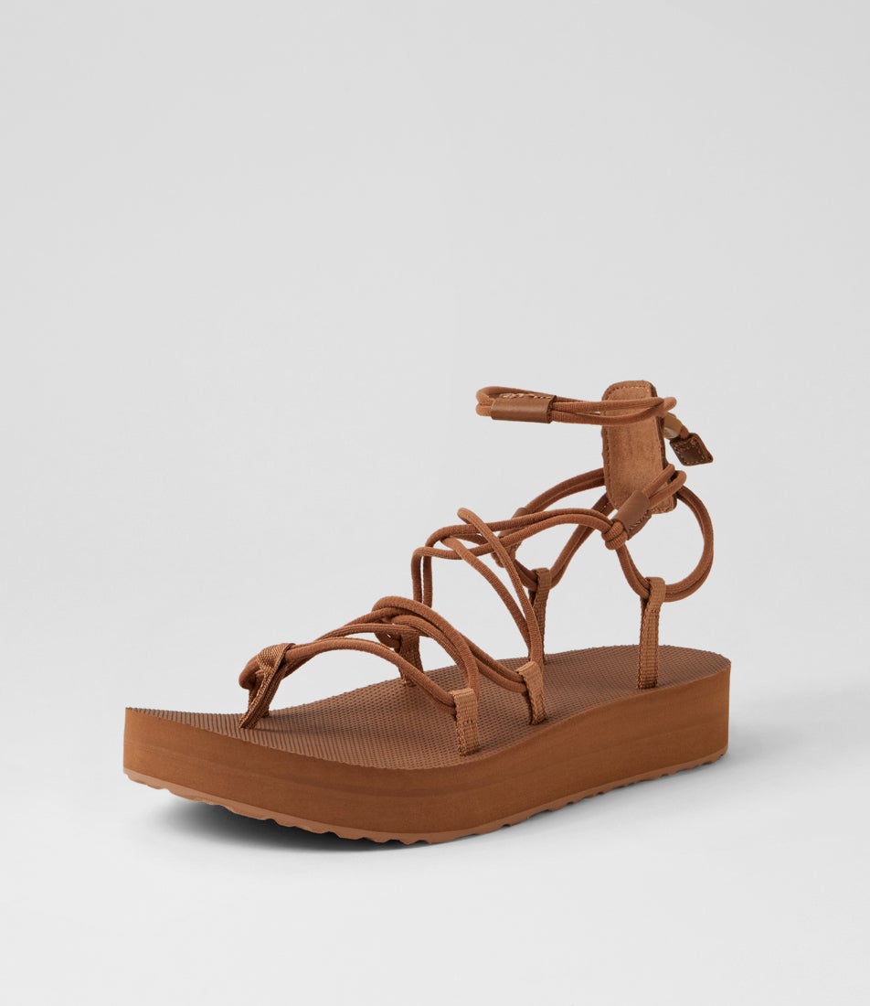 W Midform Infinity Lion Fabric Strappy Sandals
