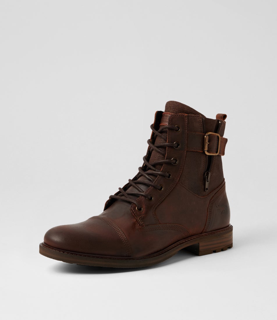 Plaid Rust Leather Chelsea Boots