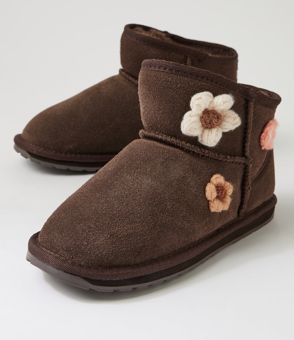 Daisy Junior Chocolate Suede Ankle Boots