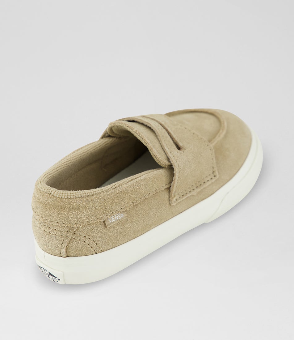 53 Toddler Incense Beige Marshmallow White Suede Loafer