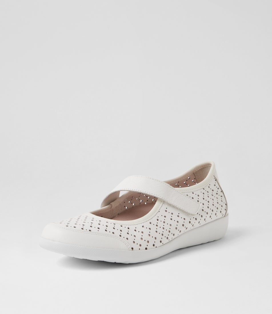Ursi Xf White Leather Mary Janes