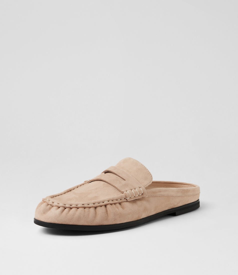 Sloane Walnut Suede Mules