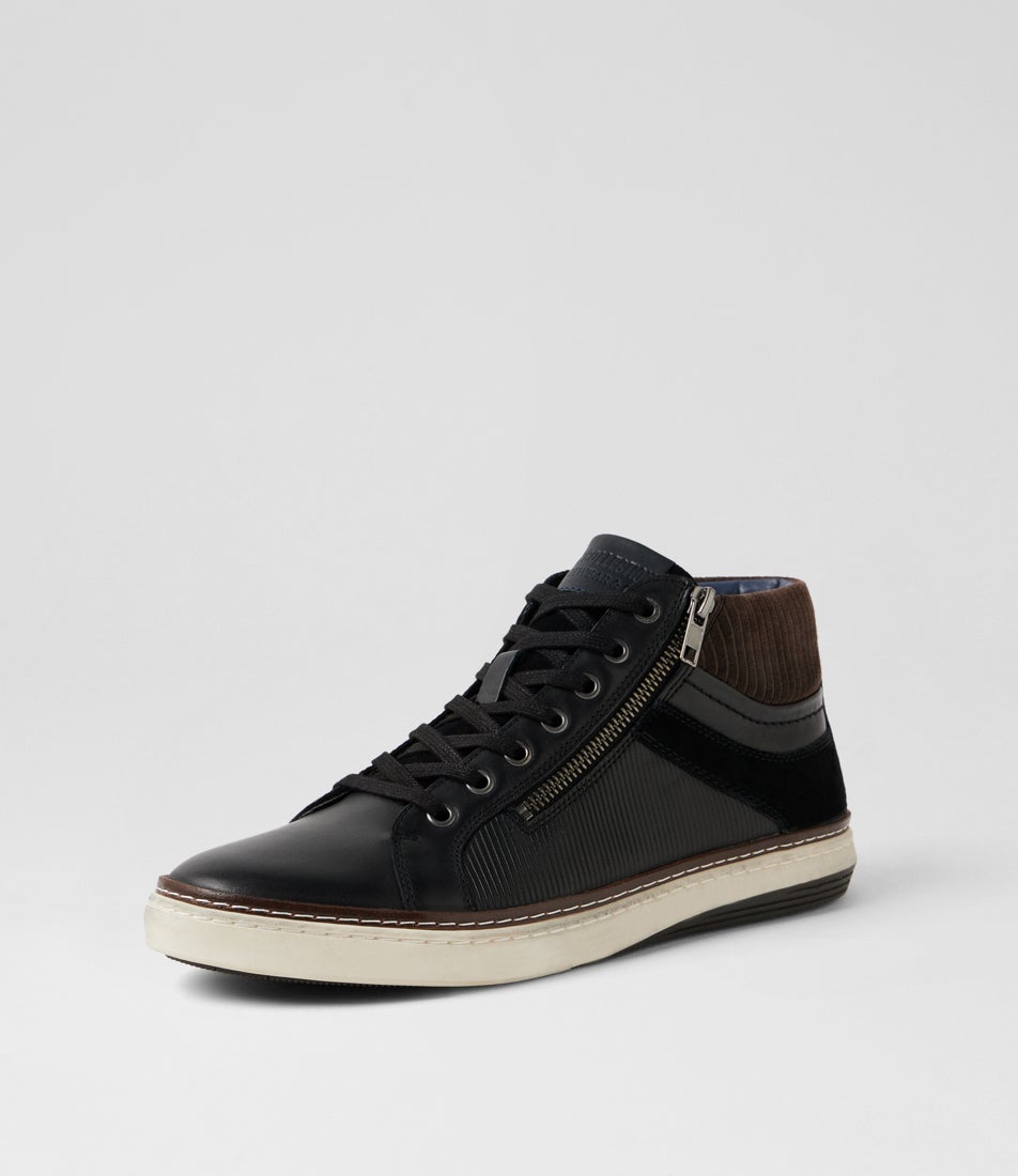 Willow Black Leather Sneakers