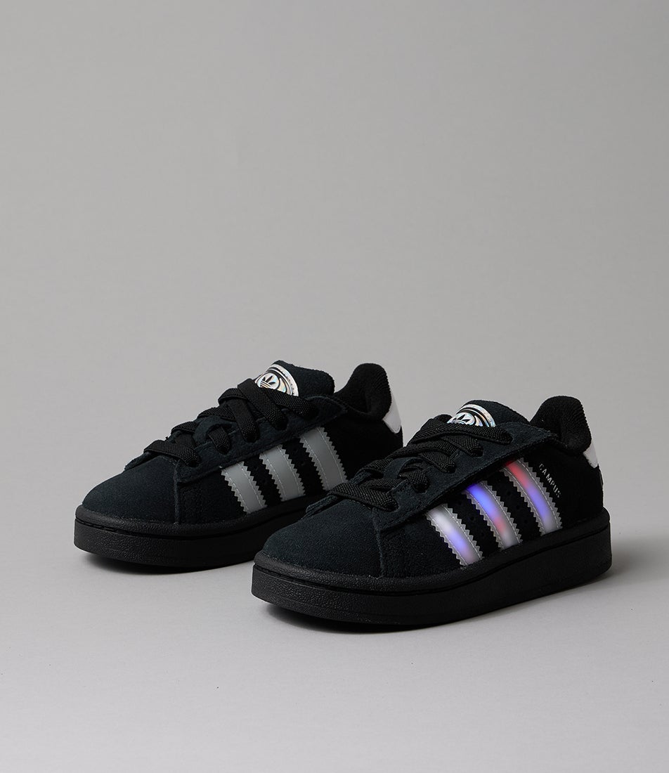 Campus 00 Led Toddler Black White Pure Purple Suede Sneakers