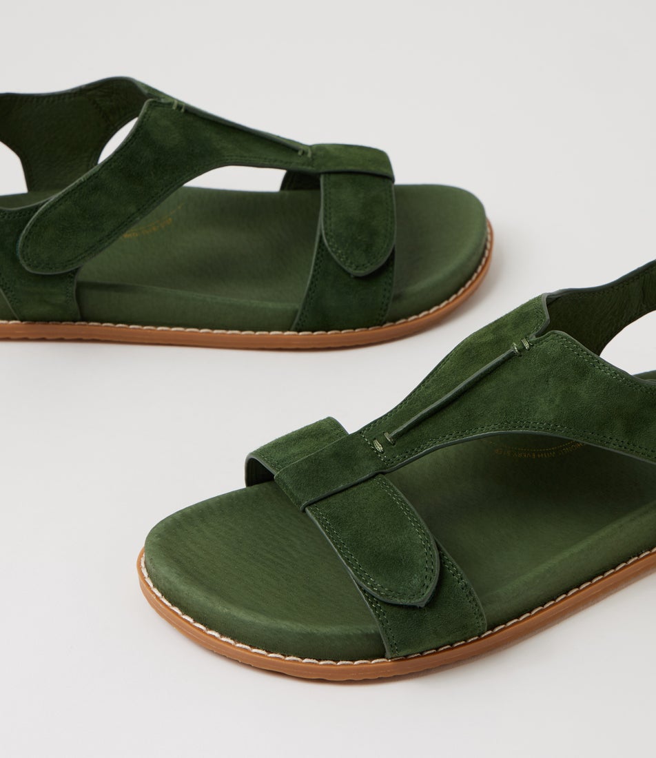 Handra W Olive Suede Sandals Handra W Olive Suede Sandals