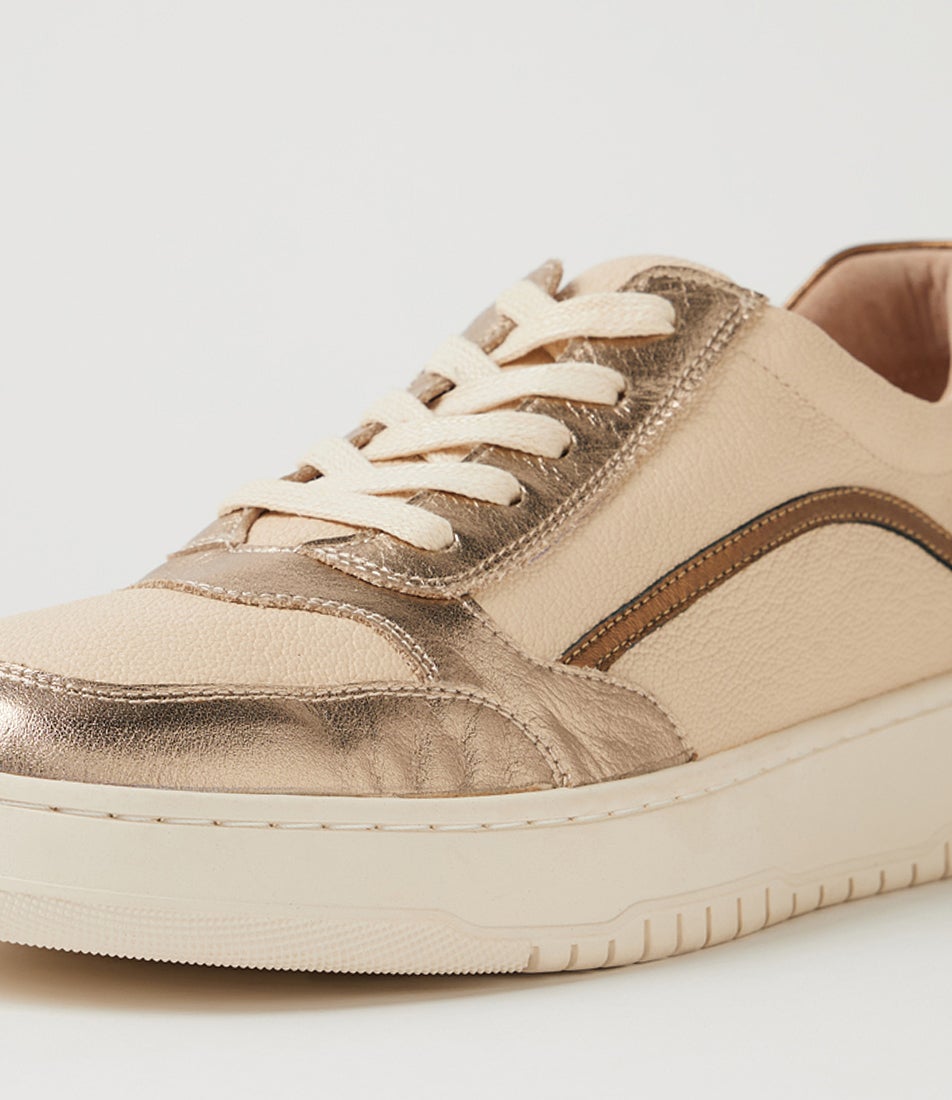 Hoppa Xw Champagne Vanilla Leather Sneakers