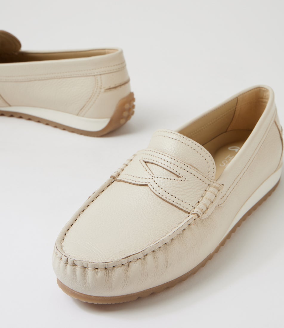 New Port 2 Cream Leather Loafers