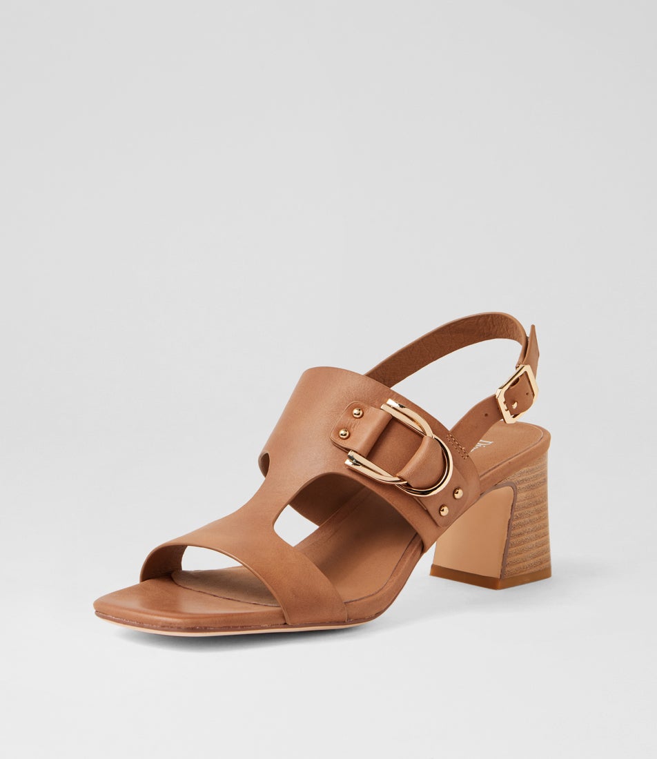 Jenine Tan Natural Leather Sandals
