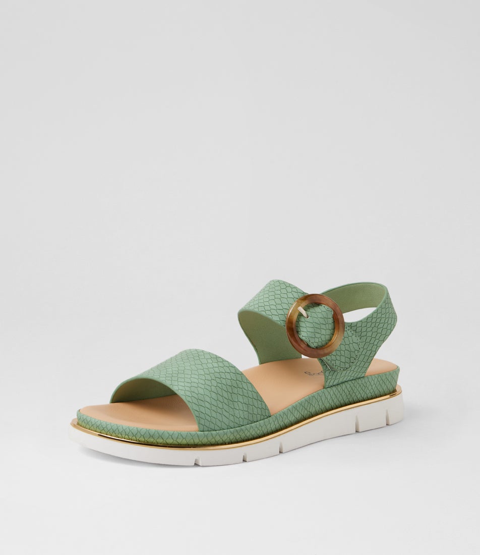 Beebeet Celadon Lizard Sandals Beebeet Celadon Lizard Sandals