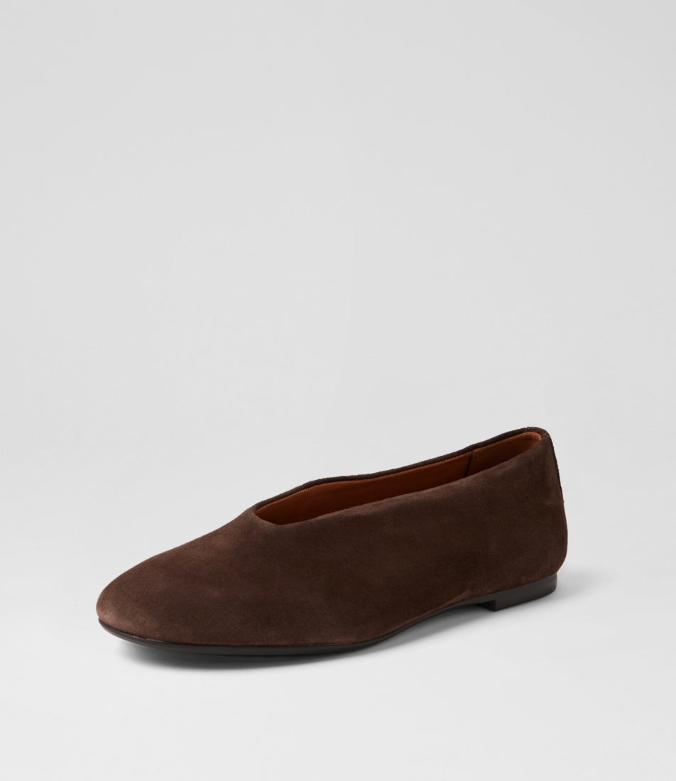 Aleya Coffee Suede Ballet Flats