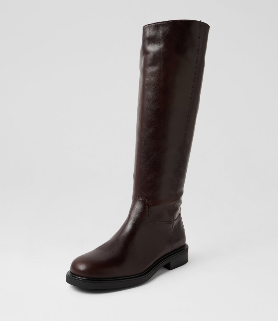 Freya Long Boot Java Leather Knee High Boots