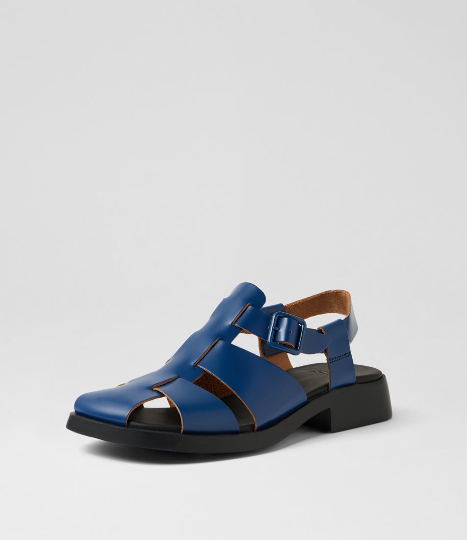Dana Navy Leather Sandals