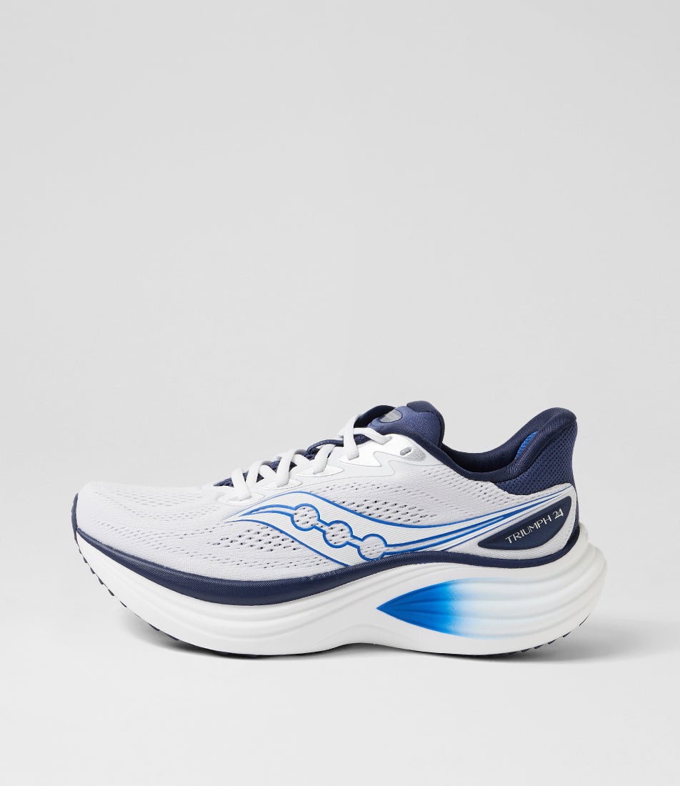 M Triumph 24 White Naval Mesh Lace Up Sneakers