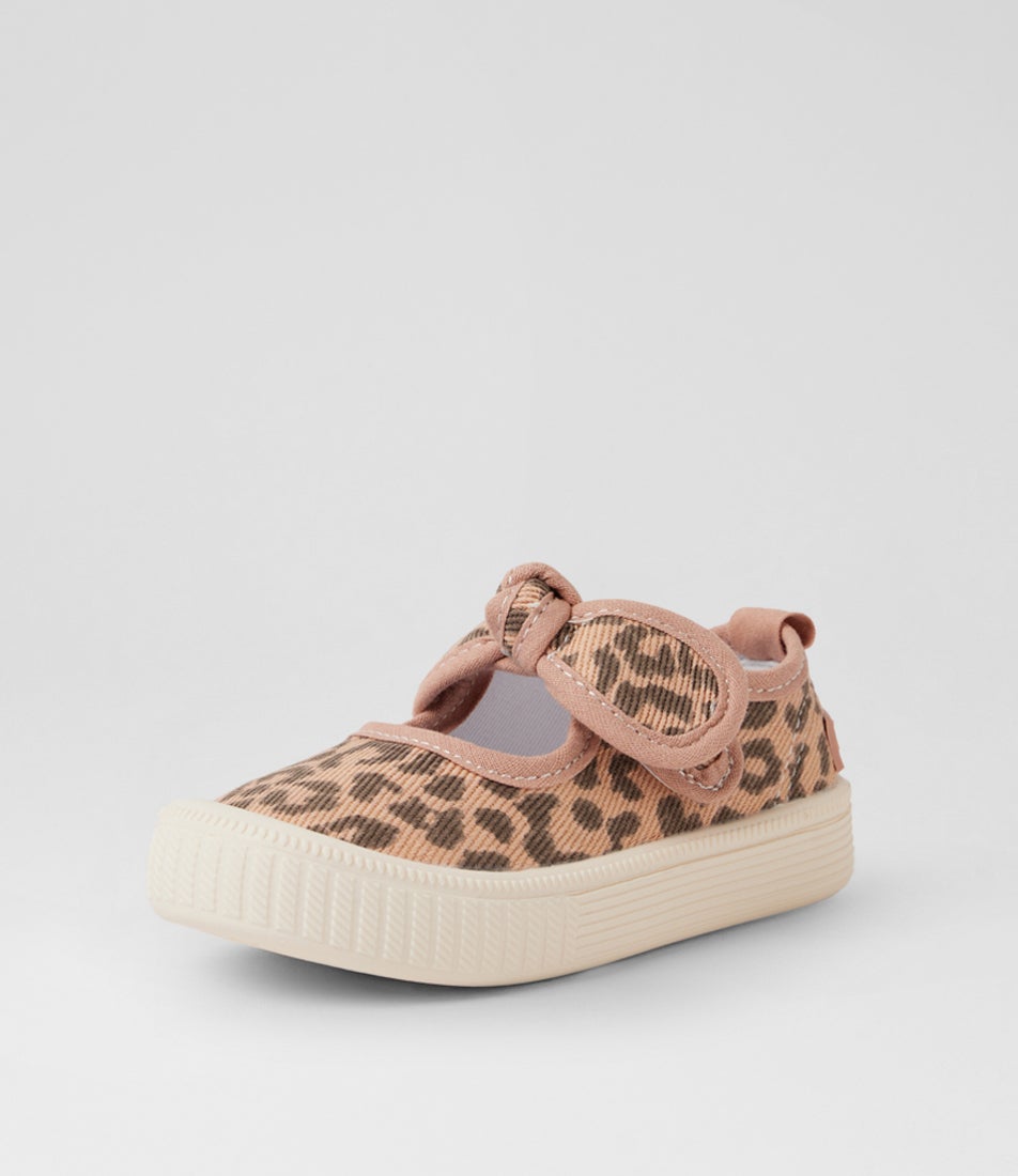 Millie Toddler Pink Leopard Canvas Flat Shoes